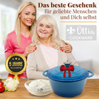 Ottia Gusseisen Topf 5L [inkl. eBook] – Emaille Topf 26cm