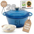 Ottia Gusseisen Topf 5L [inkl. eBook] – Emaille Topf 26cm