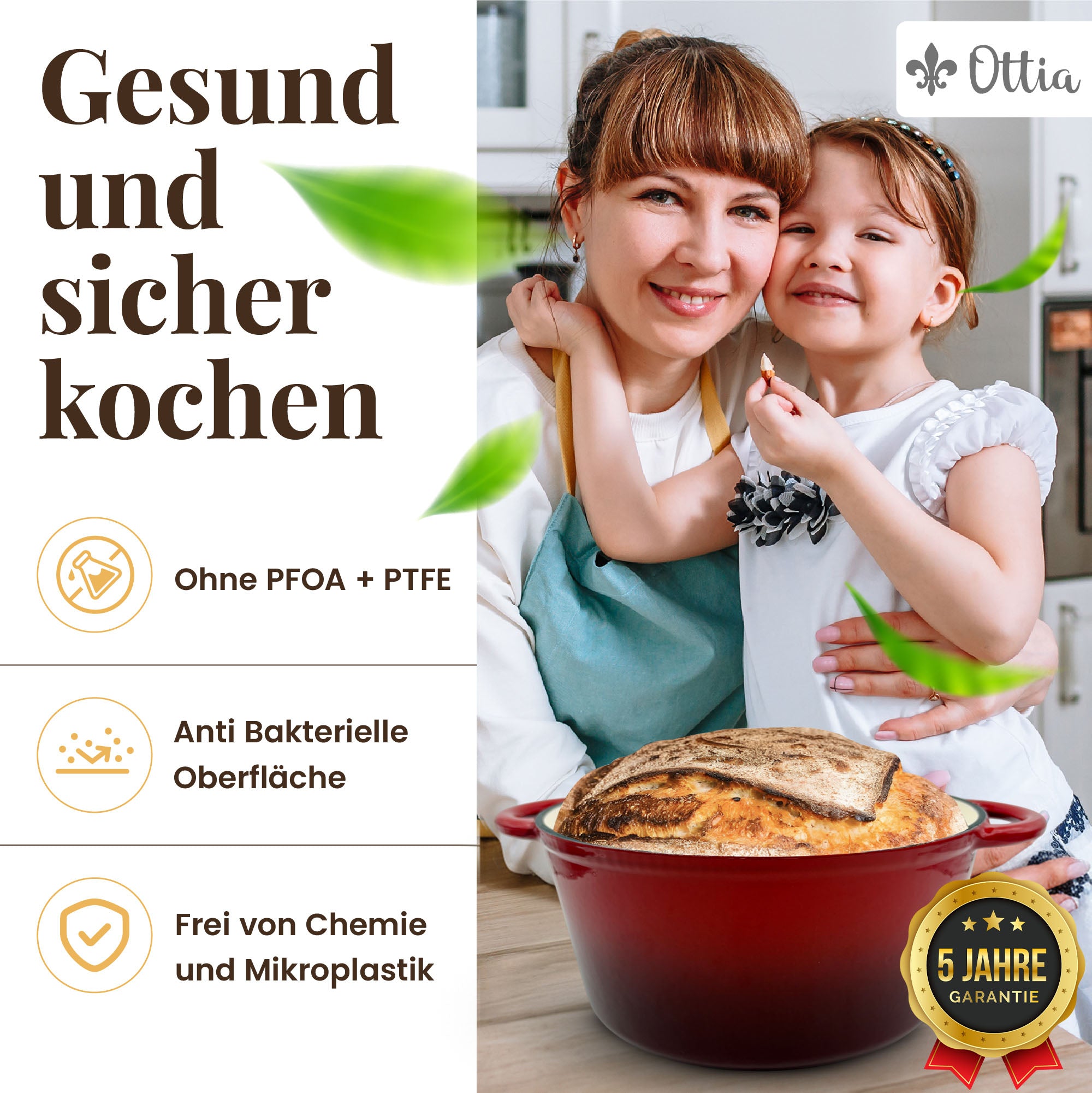Gusseisen Topf, 26 cm, 5 Liter, mit e-Rezeptbuch. Ofenfest, Deckel mit Knauf und Aromanoppen (Kopie) (Kopie) (Kopie) (Kopie) (Kopie)